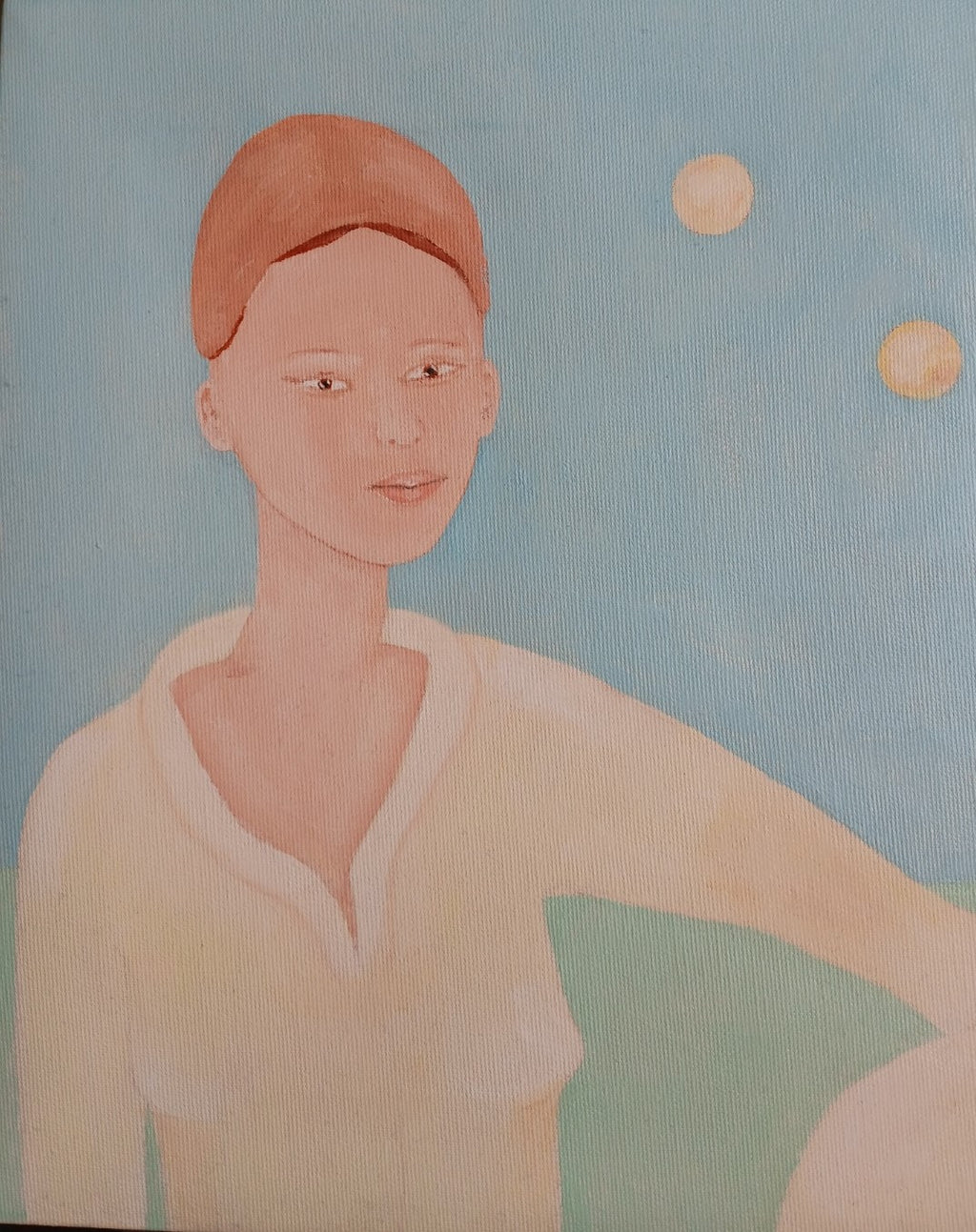 Woman and his son in front to the Andromeda's sky