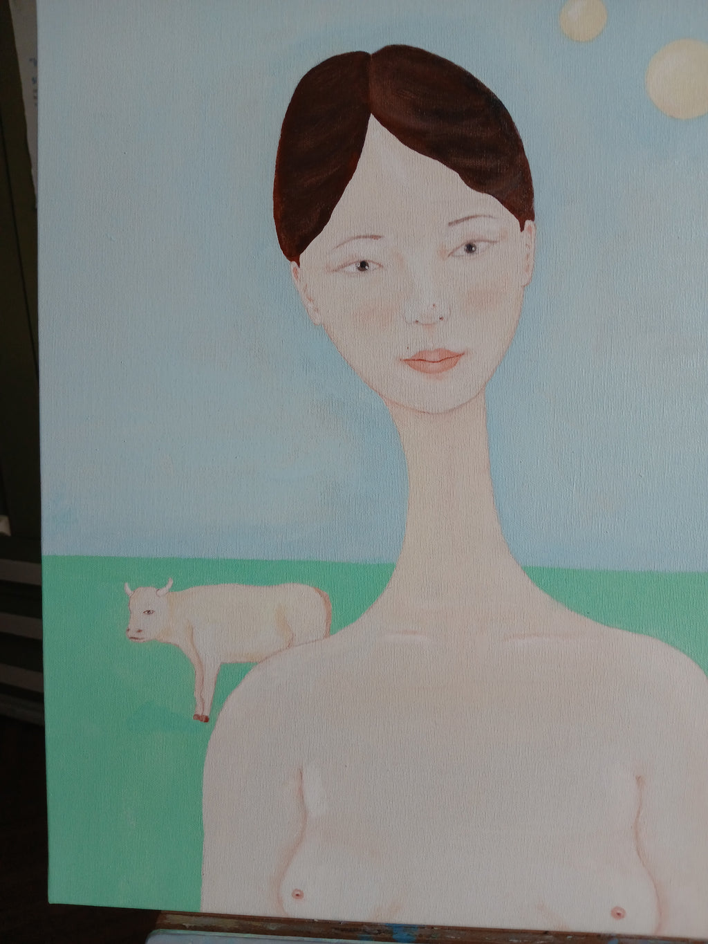 Two female beings in the countryside