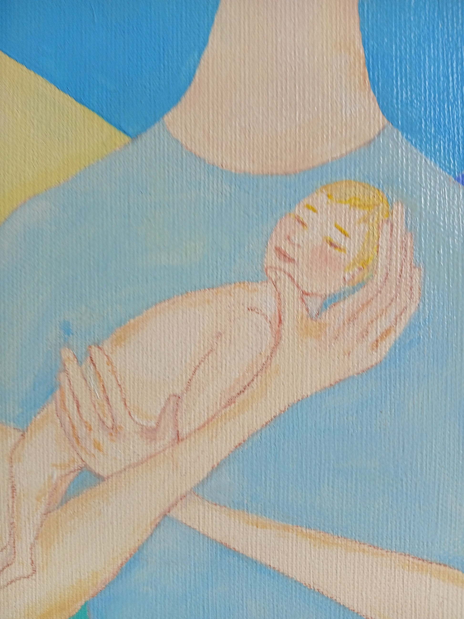Casual meeting among the stars with a mother and her newborn